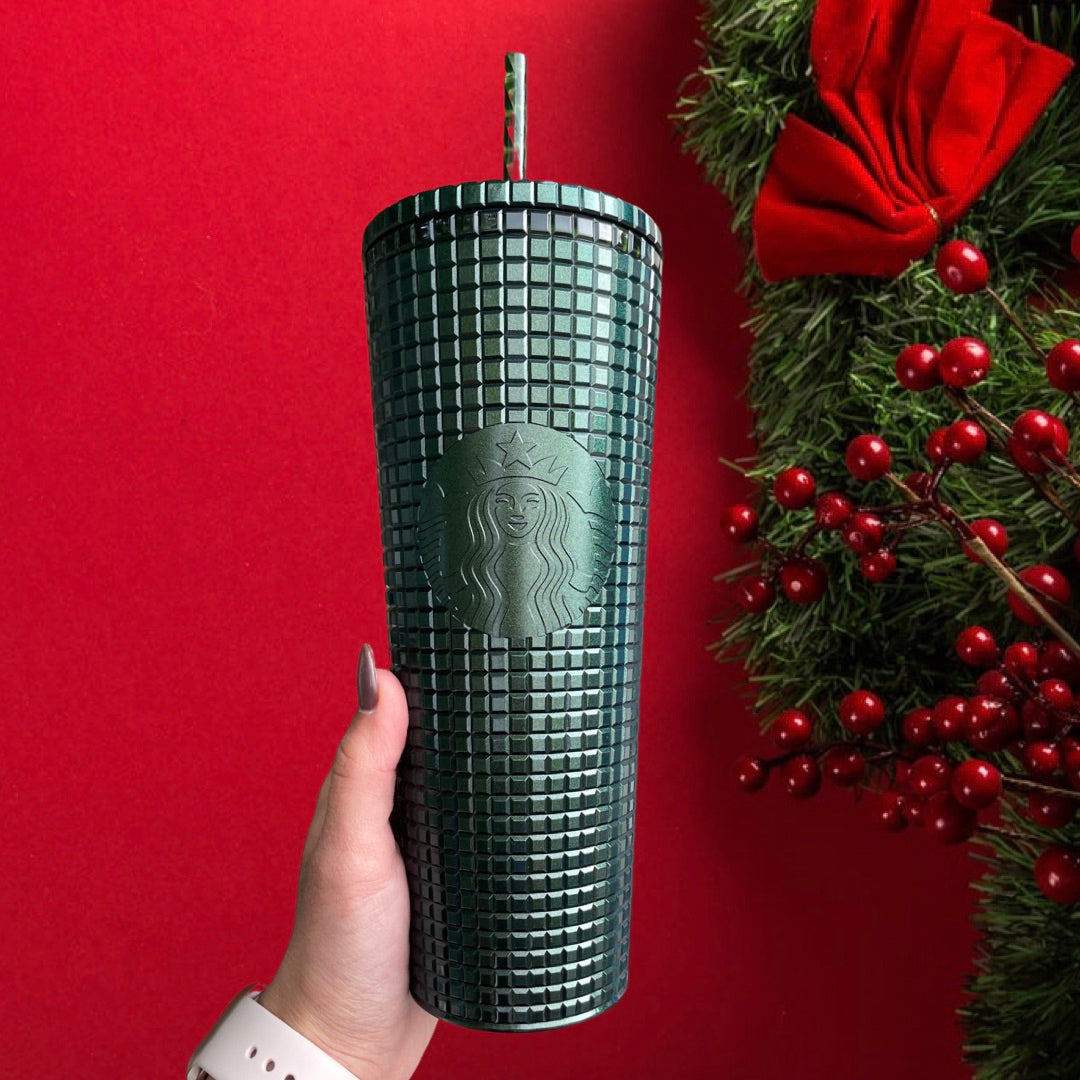 Starbucks Holiday Green Jeweled Tumbler Venti 24oz