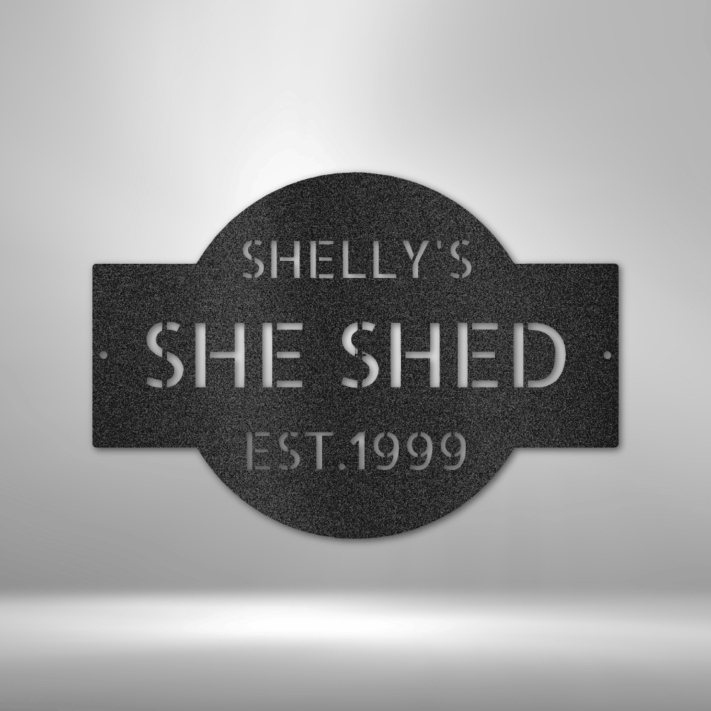 SHE SHED Craft Room Custom Plaque - Steel Sign